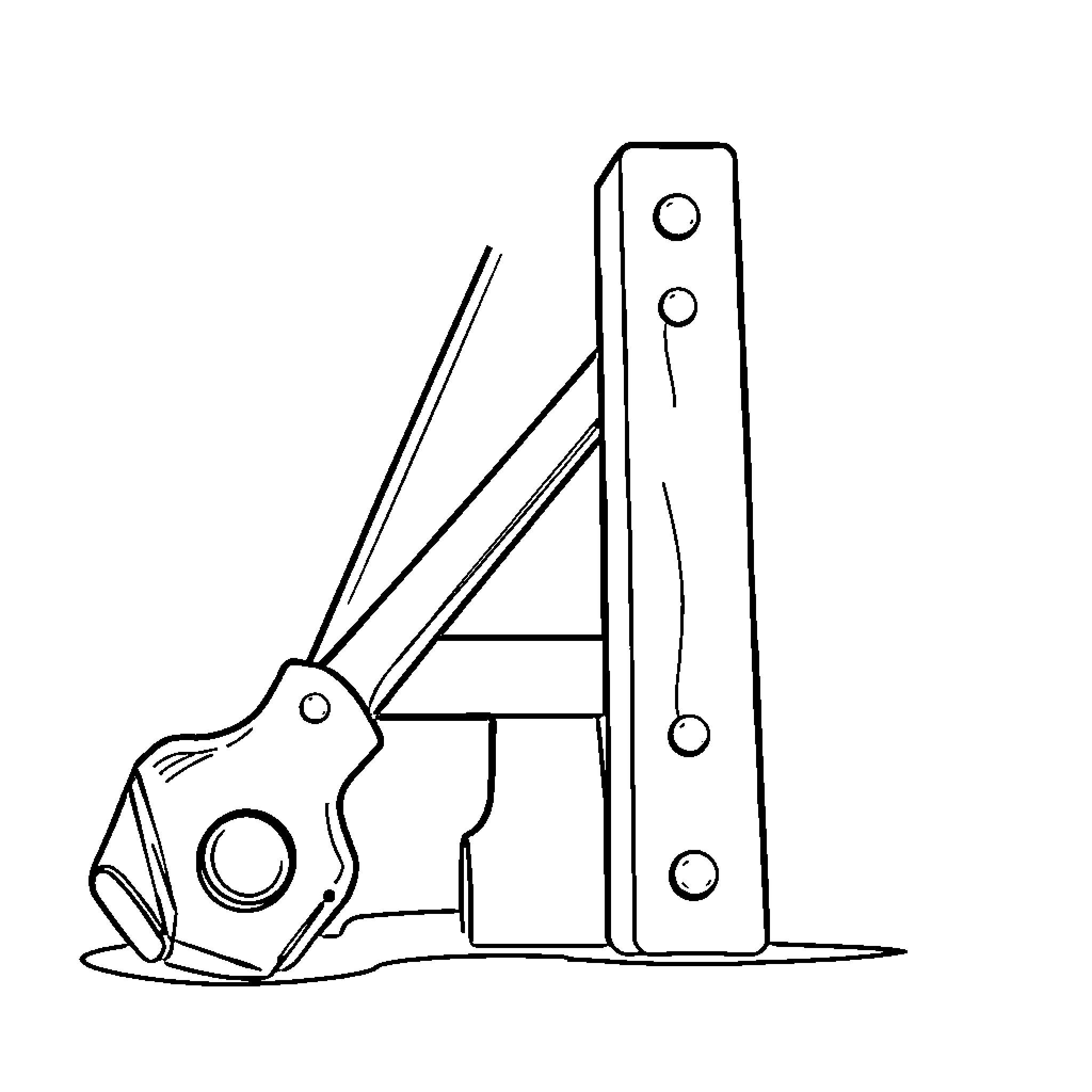 Letter A Formed by Plumbing Tools Coloring Page (free black-and-white line drawing printable PDF for all, from beginners to advanced learners, including children, teens, adults, and seniors)