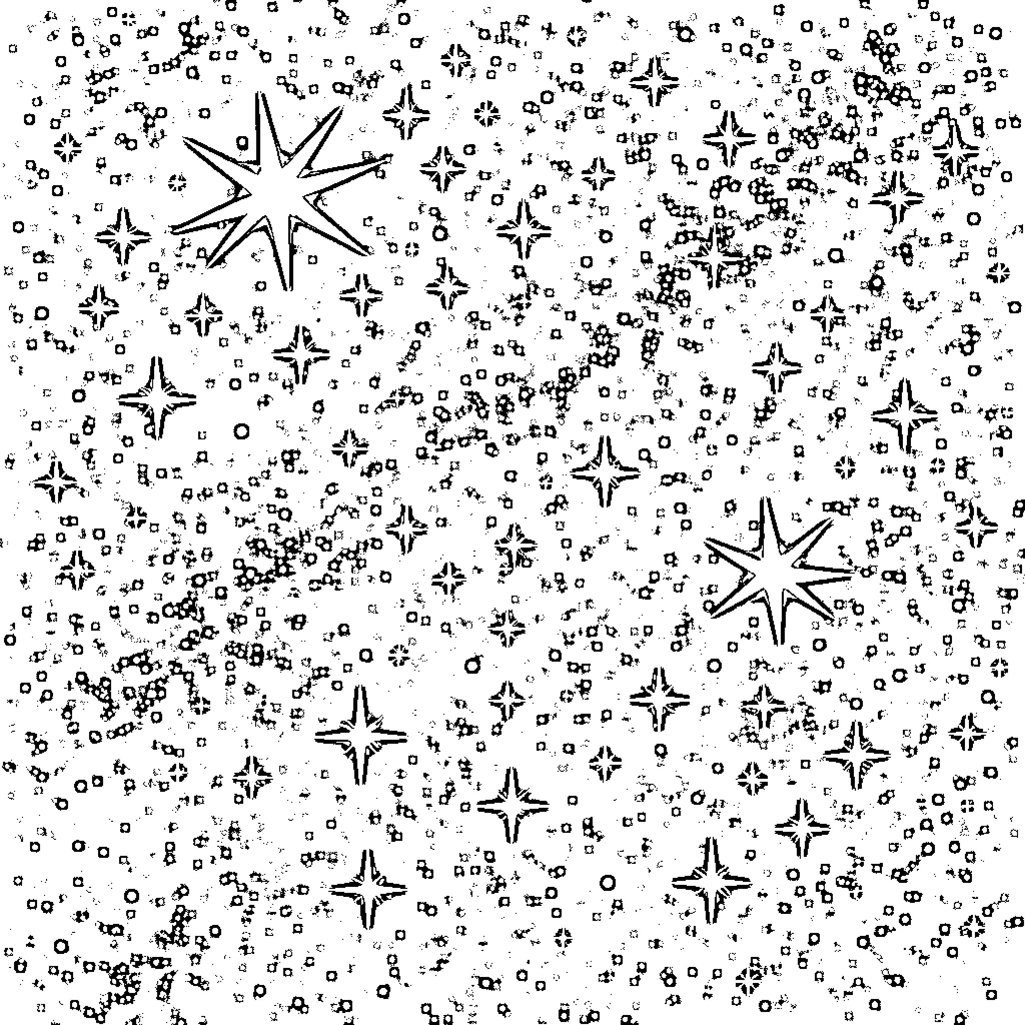 Star-Filled Celestial Sketch Coloring Page (free black-and-white line drawing printable PDF for all, from beginners to advanced learners, including children, teens, adults, and seniors)