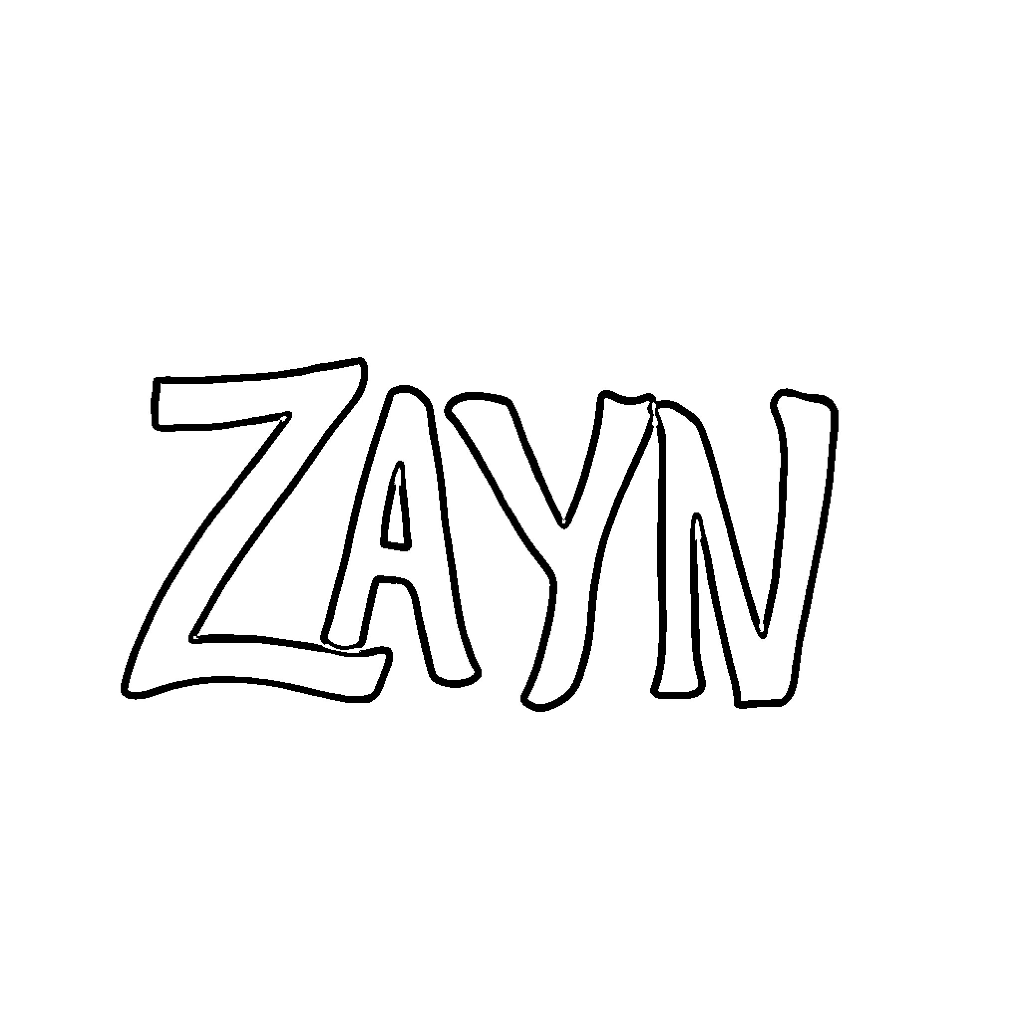 Zayn's Artistic Doodle Coloring Page (free black-and-white line drawing printable PDF for all, from beginners to advanced learners, including children, teens, adults, and seniors)