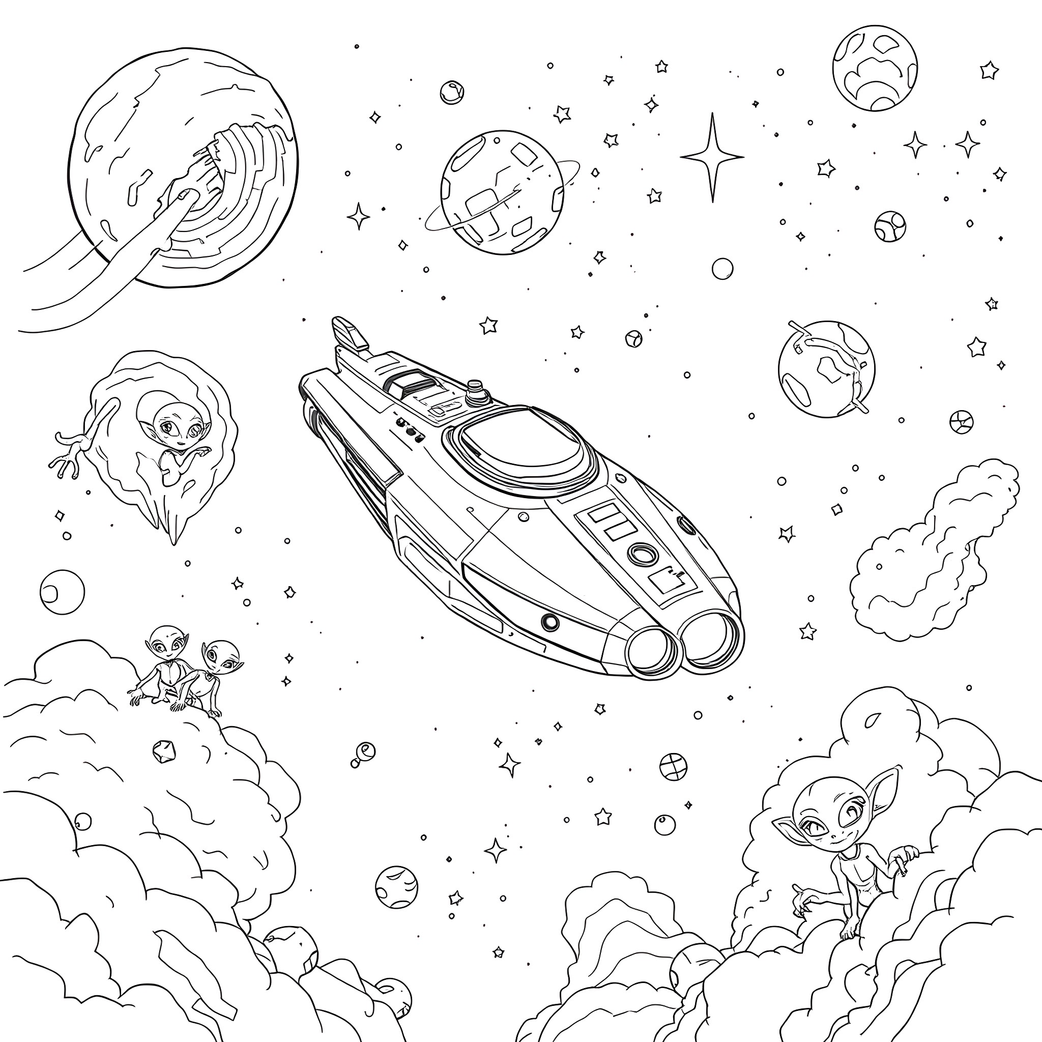 Best Spaceship Coloring Pages (Free Printable PDF)