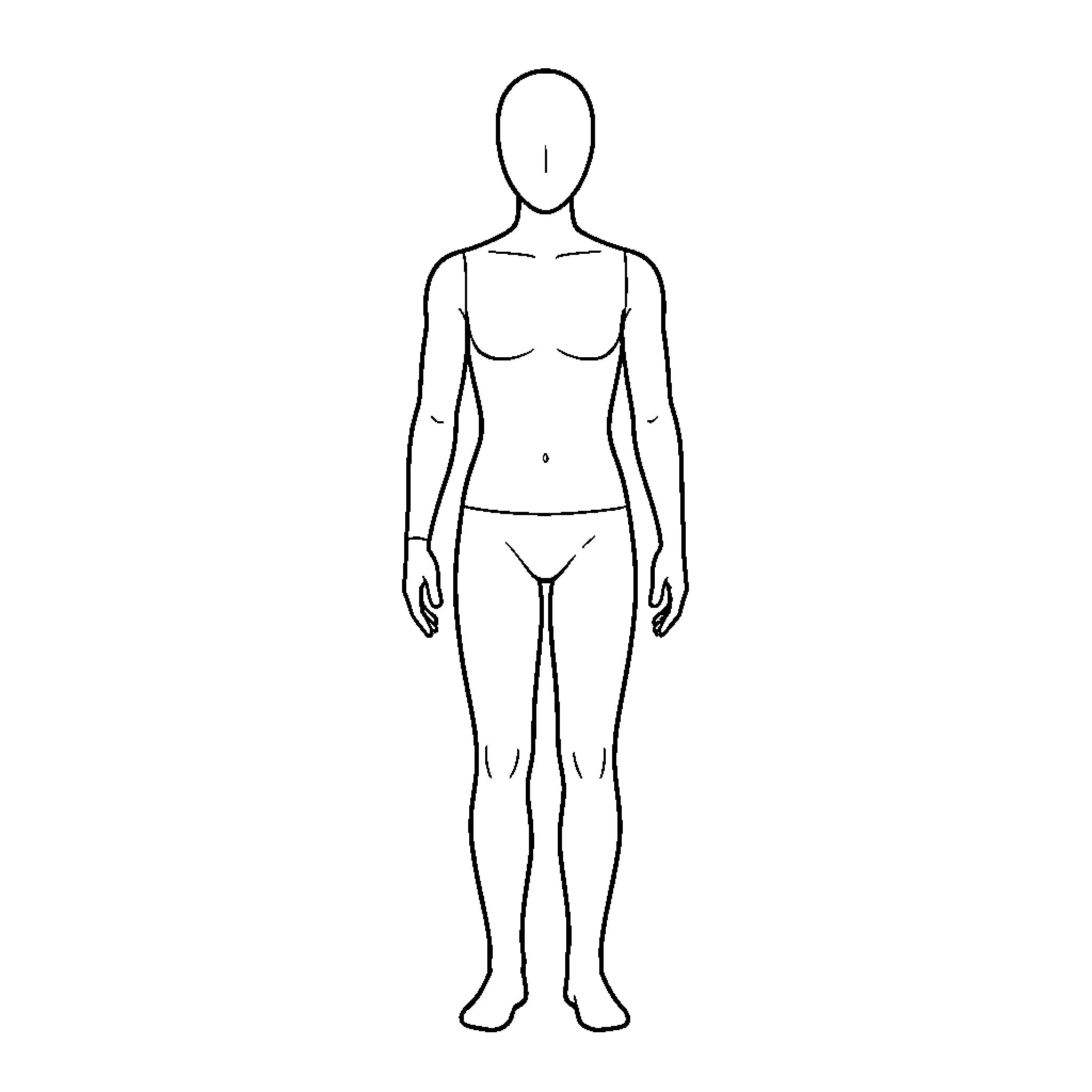 Mannequin depicting a human figure in minimal clothing Coloring Page (free black-and-white line drawing printable PDF for all, from beginners to advanced learners, including children, teens, adults, and seniors)