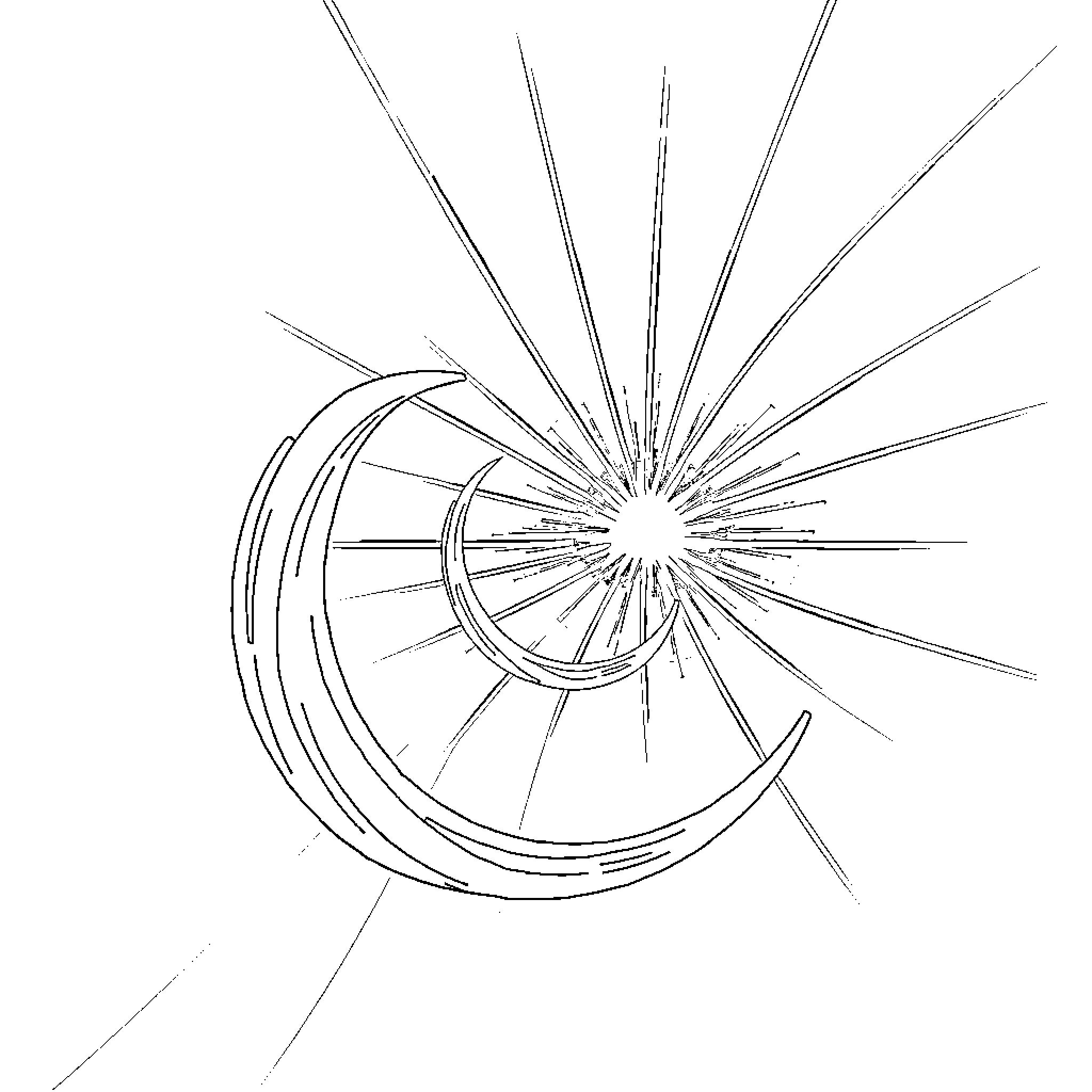 Focus on Radiant Spiral Design Coloring Page (free black-and-white line drawing printable PDF for all, from beginners to advanced learners, including children, teens, adults, and seniors)