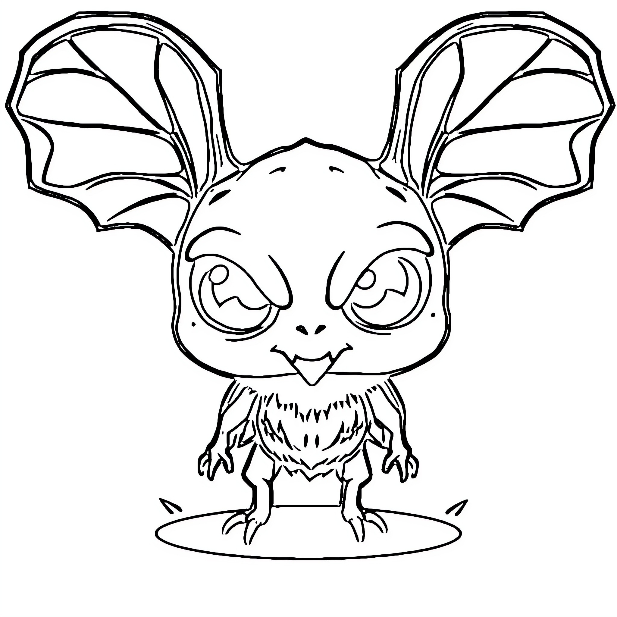 Moth Man in a whimsical pose Coloring Page (free black-and-white line drawing printable PDF for all, from beginners to advanced learners, including children, teens, adults, and seniors)
